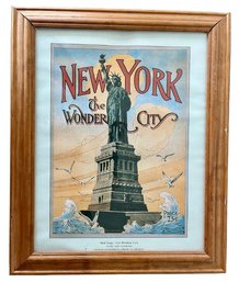 New York, The Wonder City, 1918 - Framed New York City Reproduction