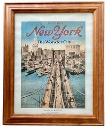 New York, The Wonder City, 1914 - Framed New York City Reproduction
