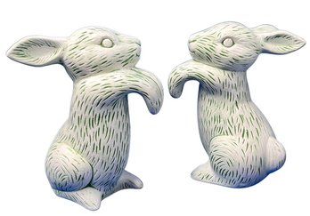 Pair Of Ceramic Bunnies