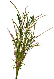 Two Stem Faux Pink Flowers - Possibly Onion Grass