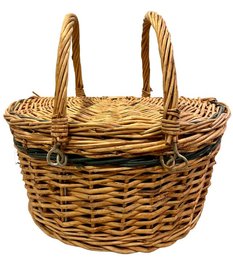 Semi-Circular Basket - Picnic Style With Double Handles