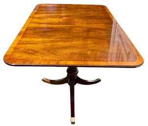 Vintage Drexel Dining Table - Mahogany With Satin Banding - Excellent Condition - Seats 10-12 When Expanded