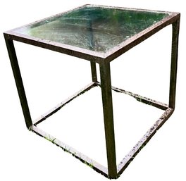 Cube Table - Glass And Iron