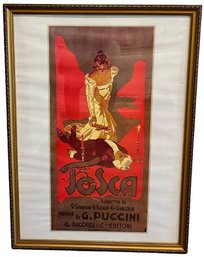 Framed Poster - Tosca - Approx. 29 Inches High X 21.5 Wide