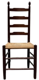 Ladder Back Chair With Rush Seat