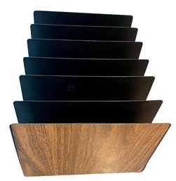 Standup File Holder - 6 Slots - Look Of Wood Panel