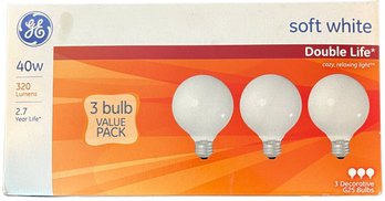 GE 40 Watt Soft White Light Bulbs - 3 Pack