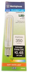 Westinghouse 40 Watt, Dimmable Filament LED, 350 Lumens