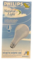 PHILIPS Natural Light, 3-Way, 150 Watt Lightbulb, OPEN