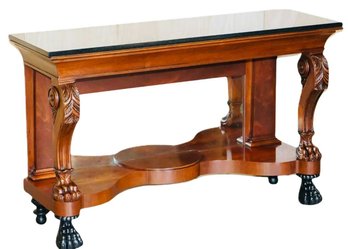 Ralph Lauren Home Marble Top Mahogany Bedford Sofa Console Table By Henredon