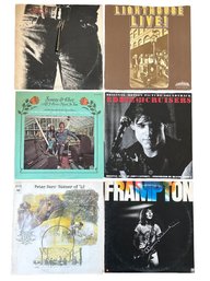 6 Record Albums- Rolling Stones, Peter Frampton, Etc