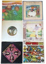 6 Record Albums- Beach Boys, Cat Stevens, Etc.