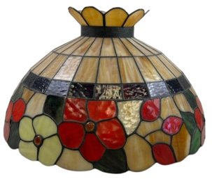 Tiffany-style  20' Stained Glass Shade - Floral Pattern