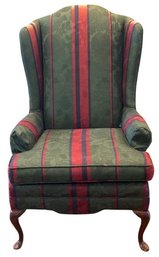 Wing Chair - Good Quality Chair - Fabric Torn On Back And Top