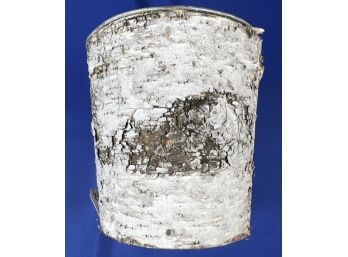 Birchbark Wrapped Metal Cache Pot