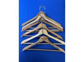 Six Wooden Hangers