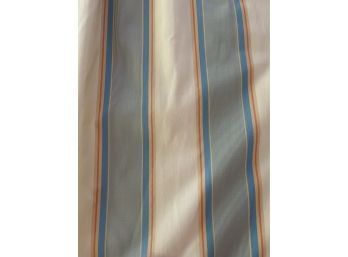 Pair Of Silk Striped Curtains - Flannel Lined (1 Of 2)