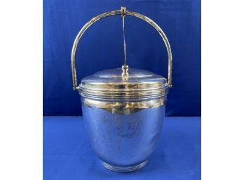 Vintage Heavy Weight Silver Plated Ice Bucket Signed Sheffield USA