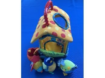 Cloth Birdhouse Toy And Birds