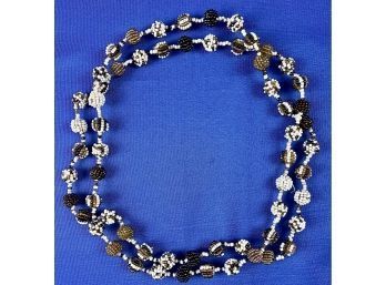 Costume Beaded Necklace - Can Be Worn Long Or Short