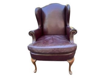 Leather Chair - Queen Anne Style