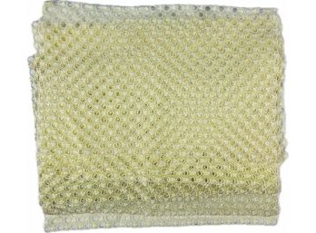 Vintage Yellow Organdy Eyelet Placemats - Delicate & Charming