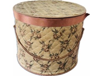 Vintage Quilted Hat Box