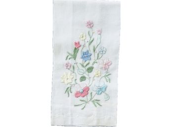 Vintage Madeira Linen Hand Towel - Never Used - With Original Tag - Signed 'Madeira Portugal'