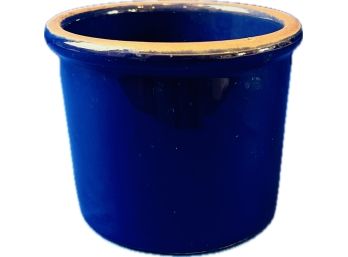 Cobalt Earthenware Cache Pot