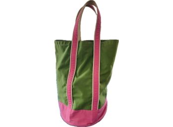 Canvas Tote Bag With Monogram On One Side