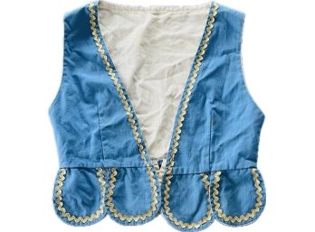 Vintage Hand Sewn Costume Vest - Great Halloween Costume Piece - Jester Vest