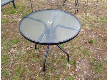 Round Glass Top Table