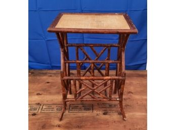 Rattan Side Table / Magazine Rack