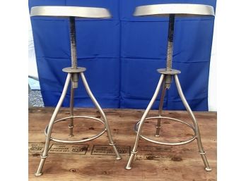 Adjustable Height Metal Stools