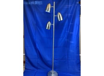 Contemporary Floor Lamp - Bushed Nickel Finish