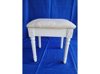 Small White Upholstered Bench