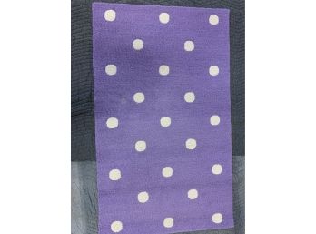 PB Teen Purple Polka Dot Rug