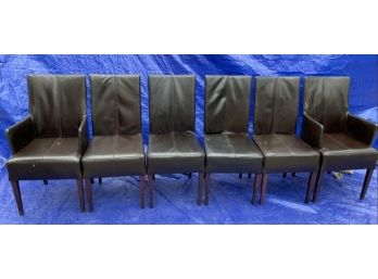 Leather Dining Chairs (6)