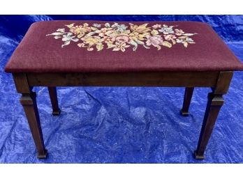 Needlepoint Piano Bench