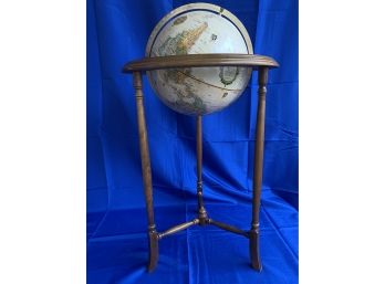 Vintage Globe On Wooden Stand