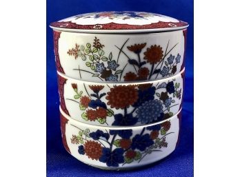 Japanese Porcelain Stacking Boxes - Also Known As Jbako Boxes - Signed On Base