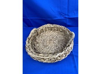 Large Round Woven Tray