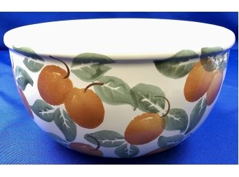 Vintage Large Italian Hand-Painted Bowl - Signed On Base