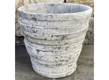 Interesting Textured Cement Flower Pot