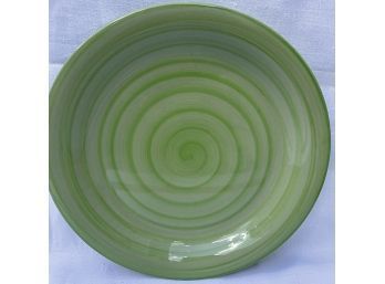 Lovely Green Glazed Pottery Plate