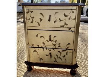 Painted Night Stand Or End Table - Great Details - Wonderful Pull Handles