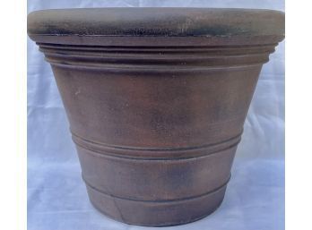 New Large Plastic Pot With Bronze Patina