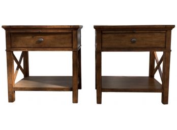 Pair Of Ethan Allen End Tables - Quality Design