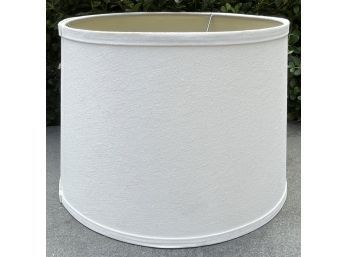 White Fabric Drum Lamp Shade