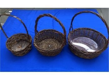 Three Grapevine Baskets